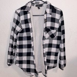 Plaid Sherpa shirt